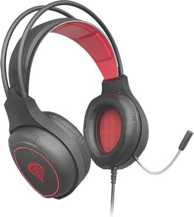 Kufje Genesis Radon 300, 7.1 Surround Sound, LED Backlighting, USB, të zeza-kuqe