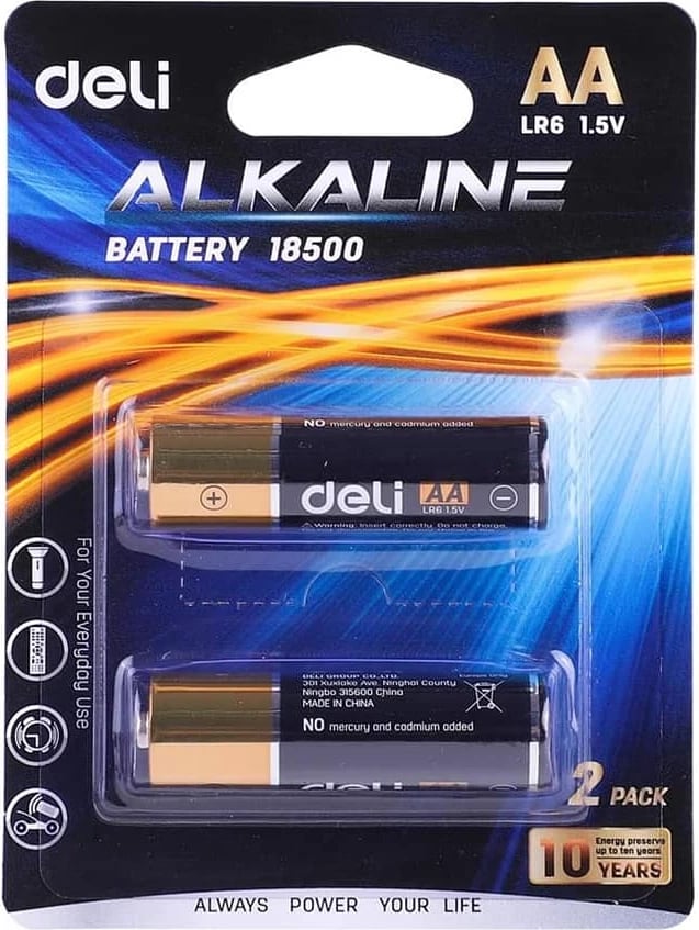 DELI BATERI AA LR6 18500 1/2
