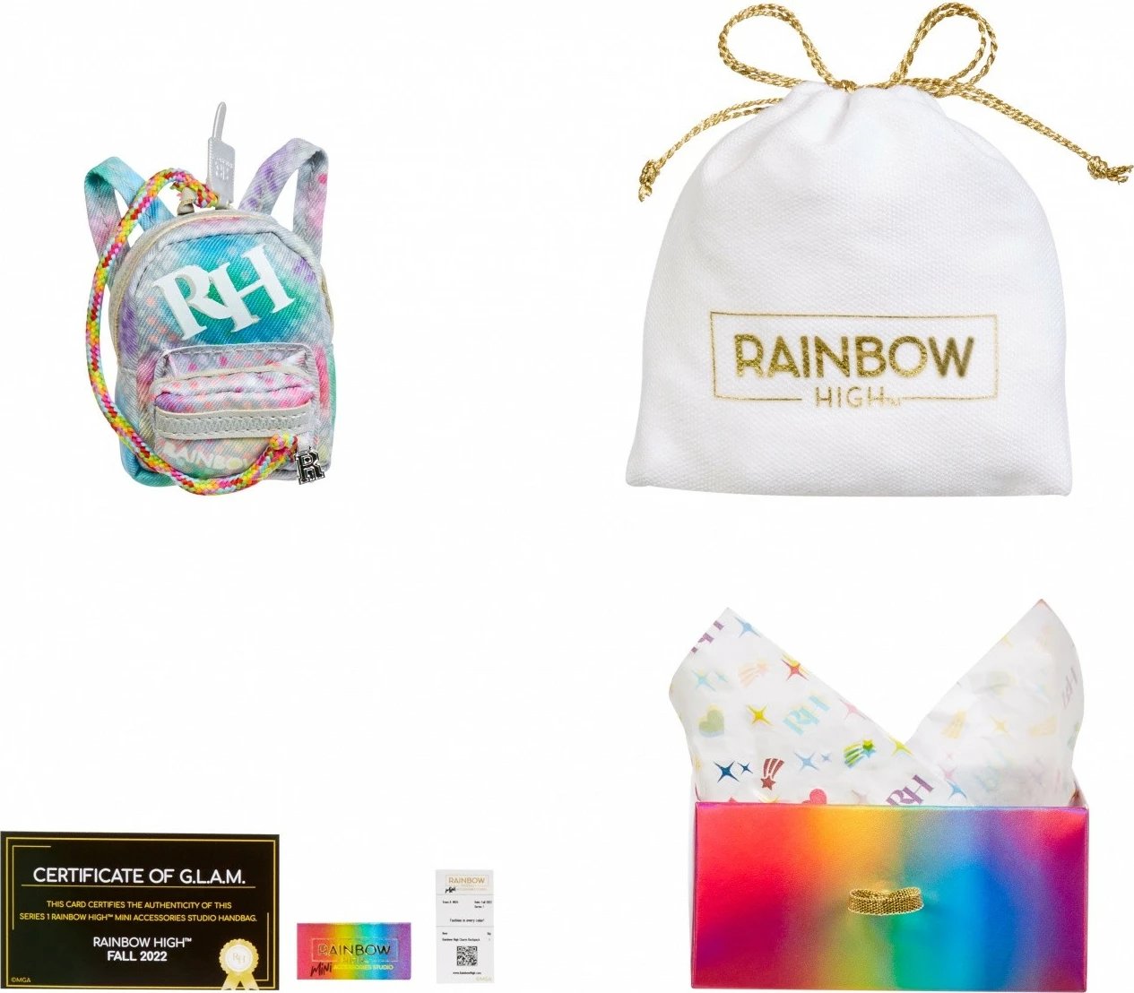 Set çanta aksesorësh Rainbow High Accessories Studio Series 1, për kukulla, Mix Set çanta aksesorësh Rainbow High Accessories Studio Series 1, për kukulla, Mix