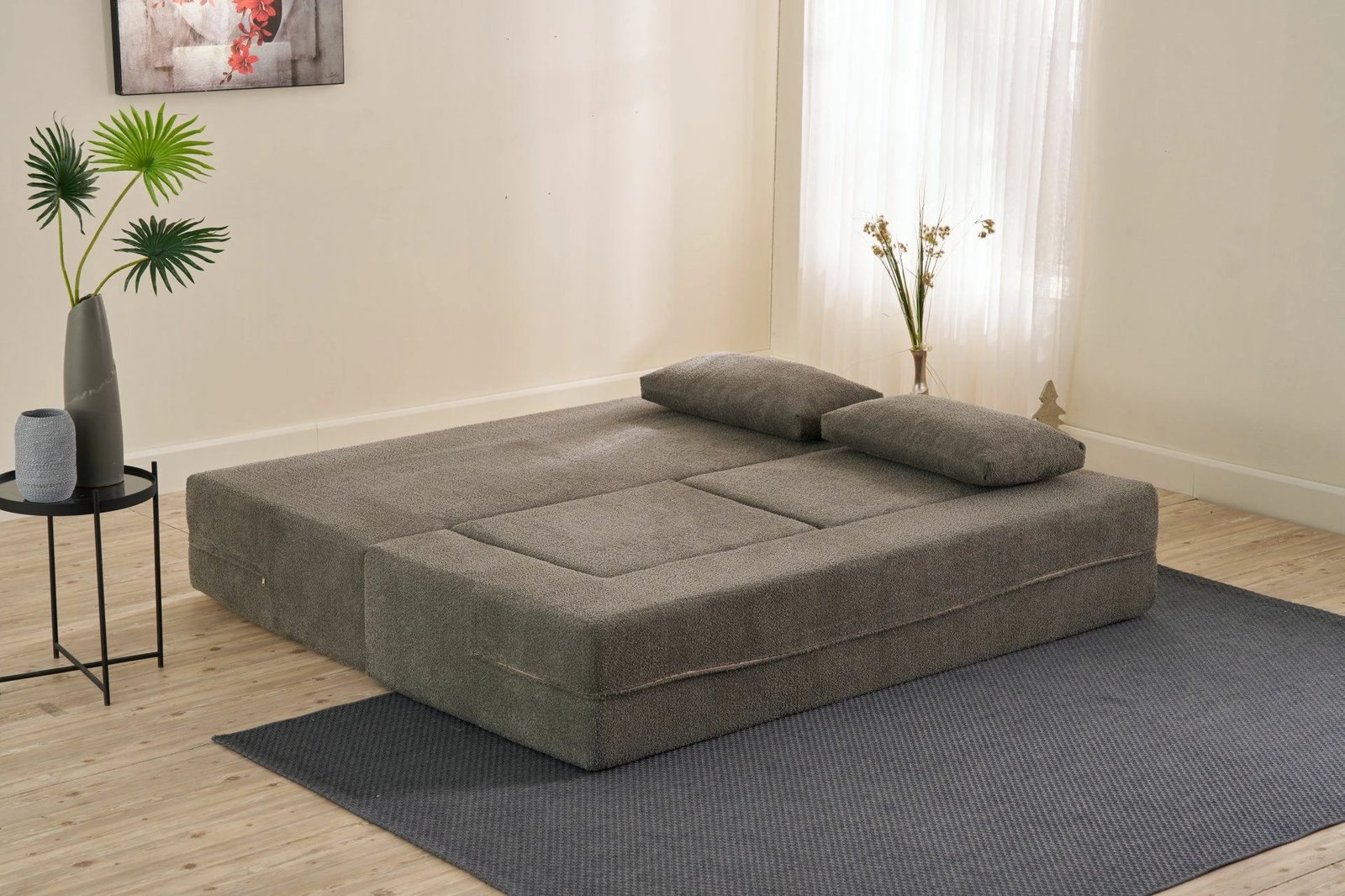 Divan-krevat 2 vendësh, Atelier del Sofa, Pirgos, ngjyrë gri