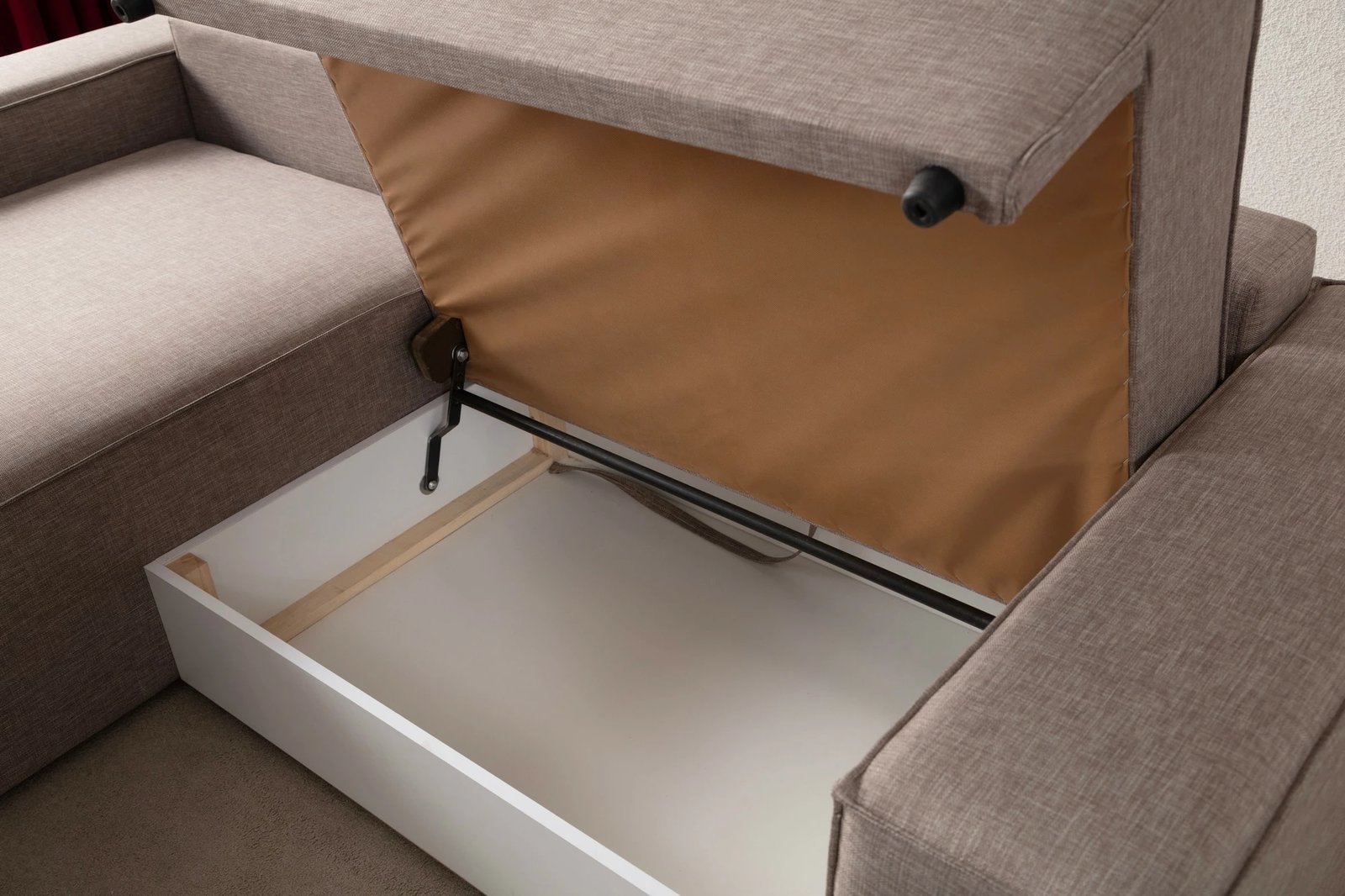 Kënd-sofë krevati Atelier del Sofa, Pırlo kënd majtas, kafe