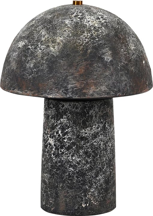 Llambë tavoline Bonbi Inart E27, qeramike e zezë, D22.5x31cm