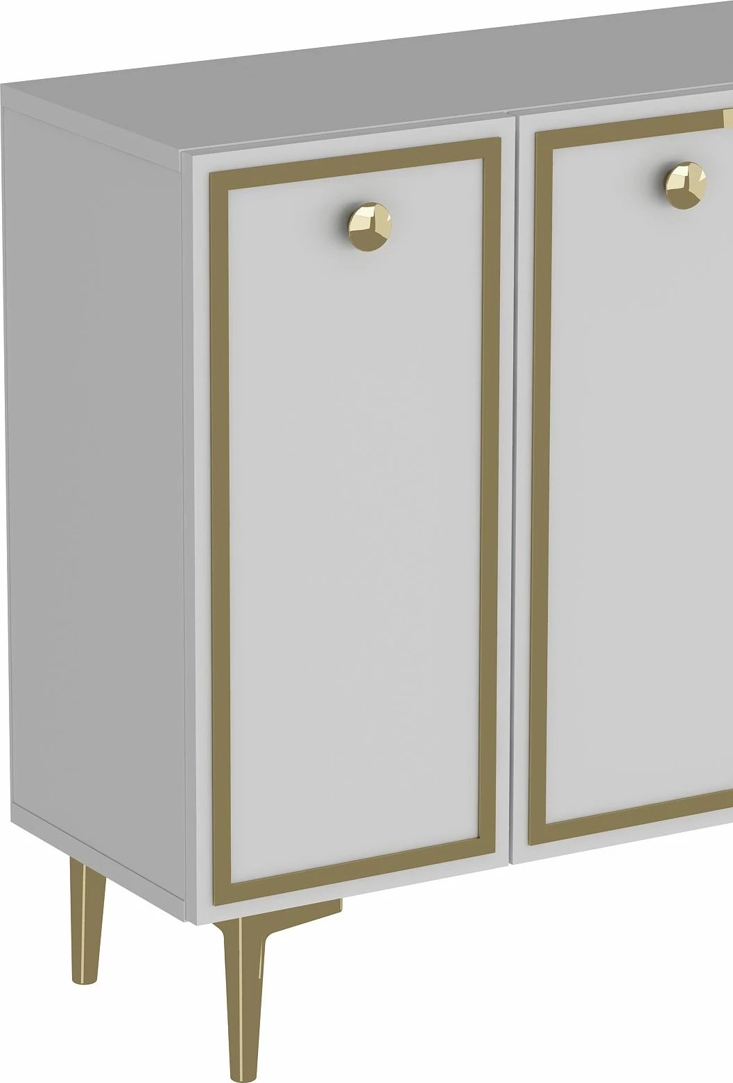 Konsolë Skye Decor, e bardhë dhe e artë, 8161KM-1