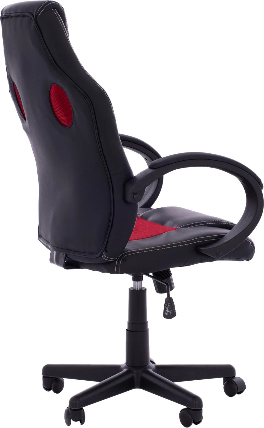 Karrige për zyre gaming bucket FH1041.01, e zezë me rrjetë të kuqe, 60x68x117