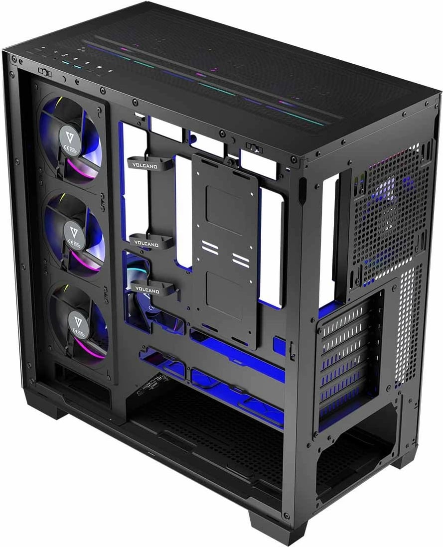Kasë MODECOM STELLAR 8F ARGB, Midi Tower, e zezë Kasë MODECOM STELLAR 8F ARGB, Midi Tower, e zezë