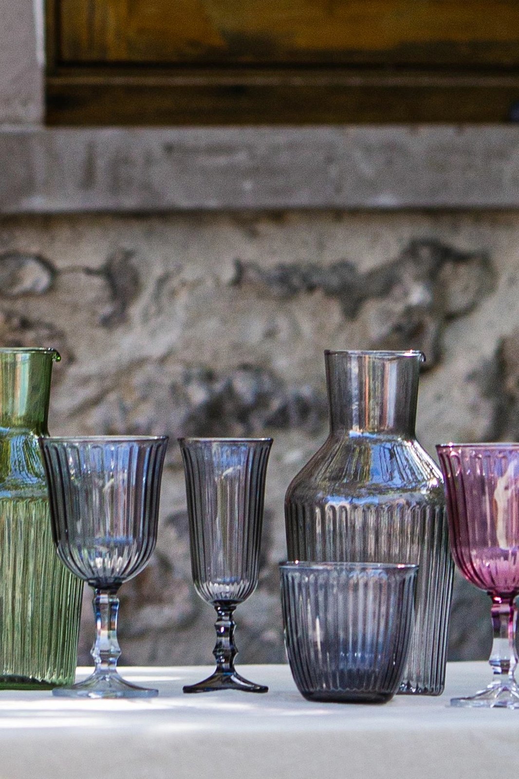 Set gotash prej qelqi (4 copë), Hermia Concept, Splendid 120, ngjyrë fume