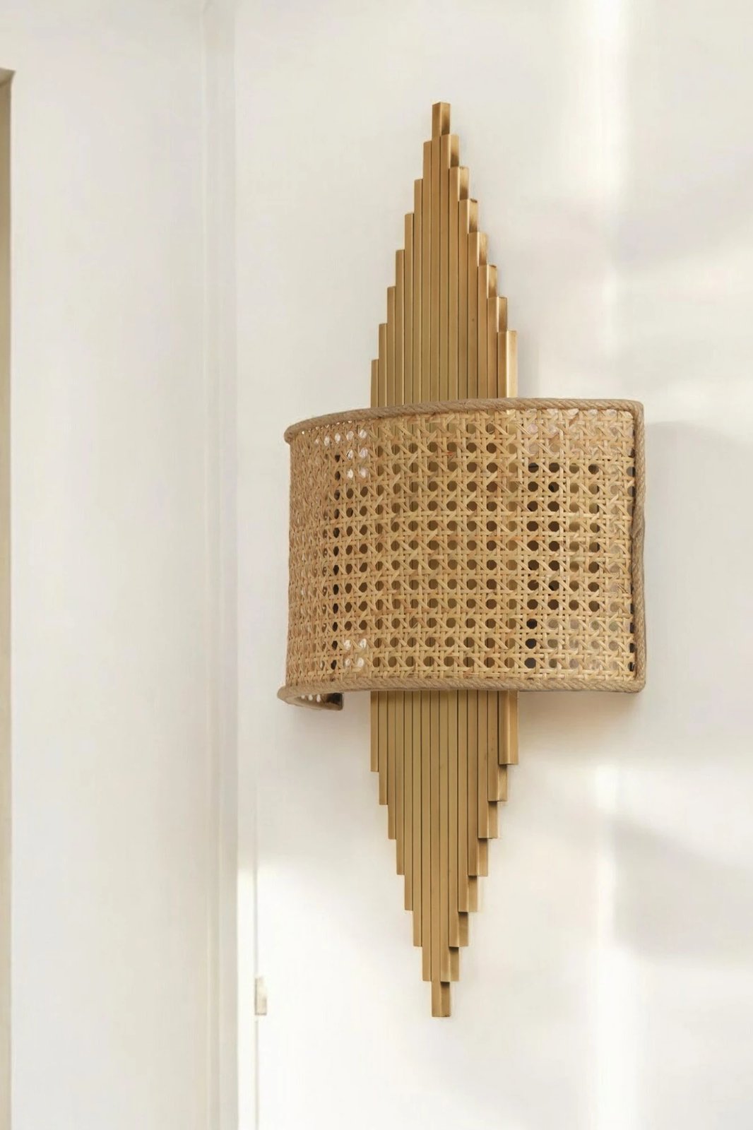 Llambë muri Opviq, Aslı - 8763-2P, ngjyrë ari dhe bezhë