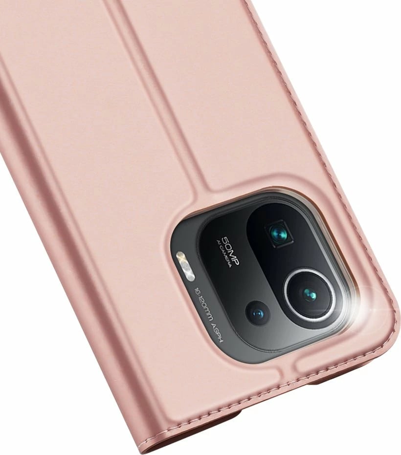 Mbështjellës Dux Ducis Skin Pro Bookcase për Xiaomi Mi 11 Pro, rozë