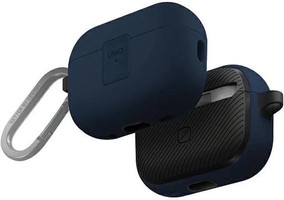 Mbështjellës UNIQ Clyde Lock Case për AirPods Pro 2, kaltër-gri e errët