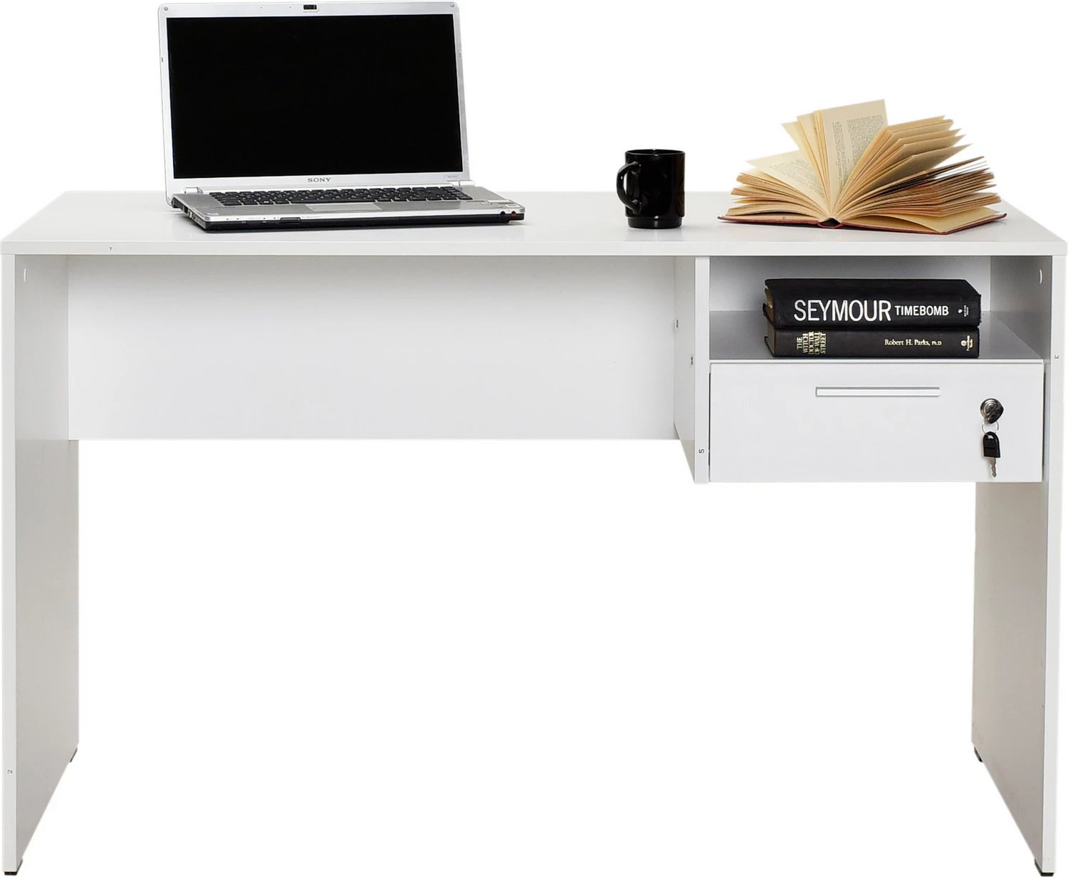 Tavolinë studimi Hanah Home, e bardhë, Cms-510-Dd-1