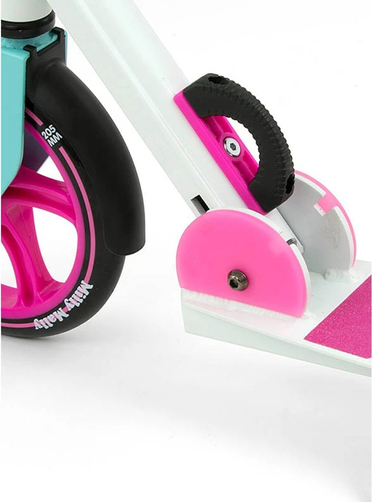 Skuter, Milly Mally BUZZ, rrota 205 mm, strukturë alumini, deri 100 kg, i palosshëm, timon i rregullueshëm, zi