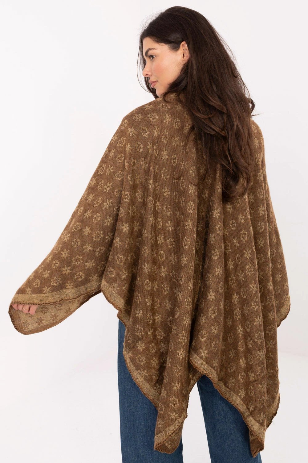 Poncho për femra Factory Price 218603, kafe