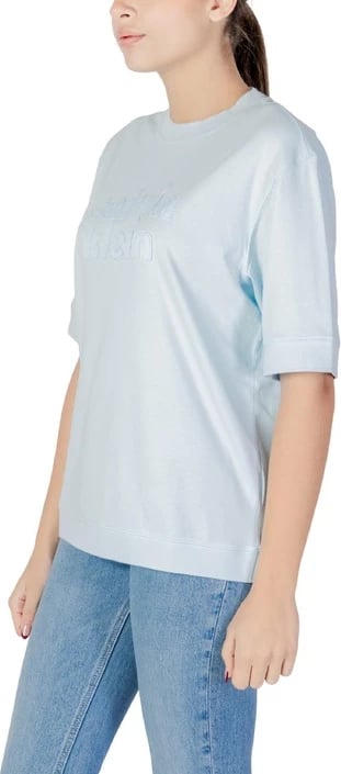 Maicë Calvin Klein Jeans femra, e kaltër e çelët