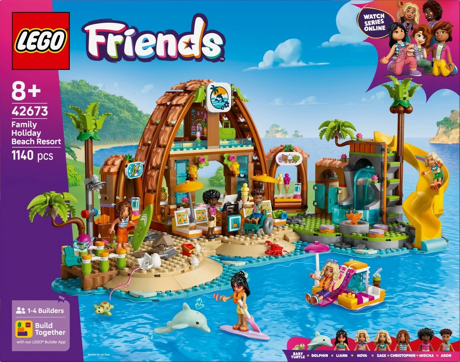 Set LEGO Friends 42673 Family Vacation at the Beach, 1140 pjesë