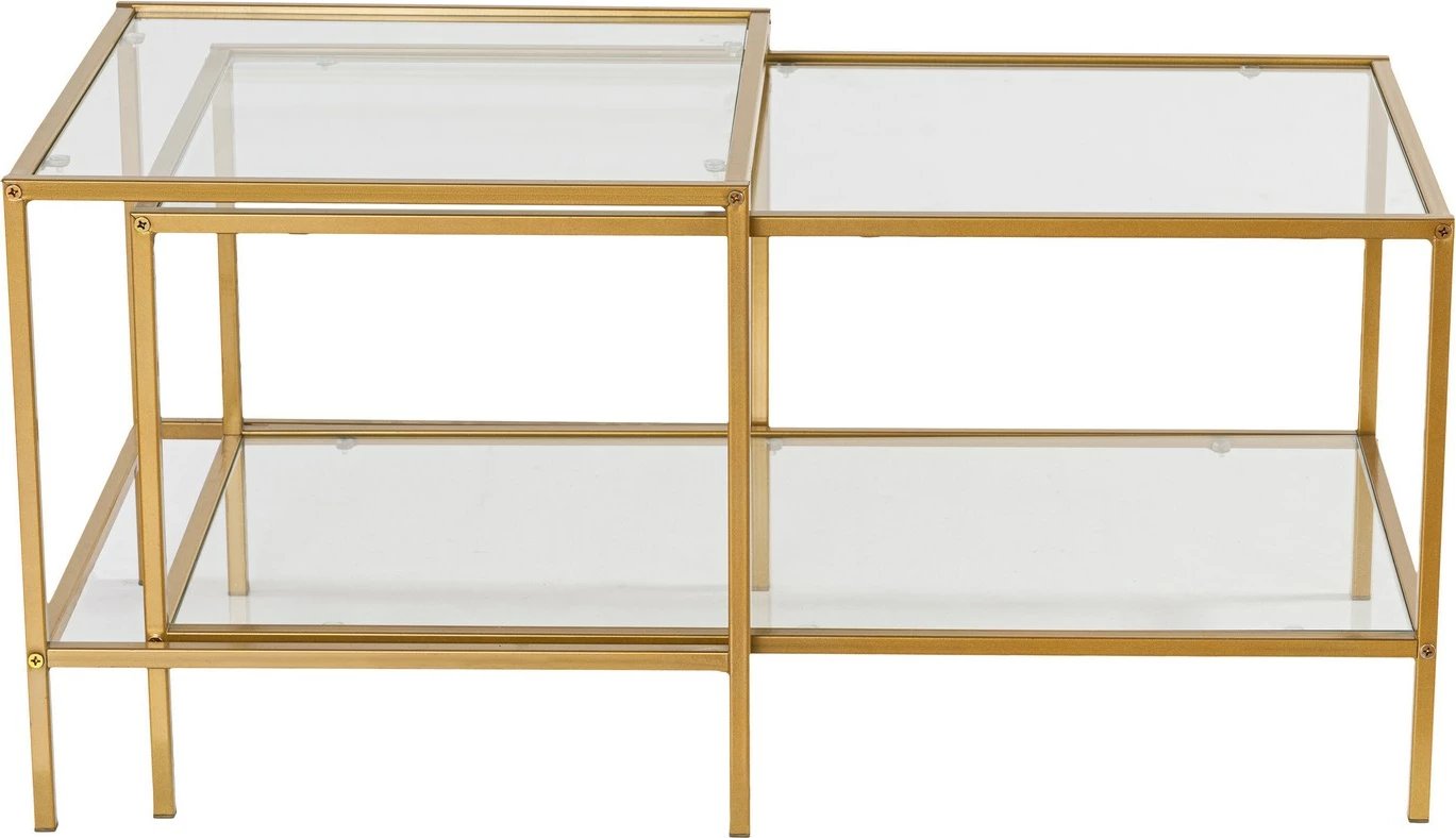 Set tavolinash kafeje Skye Decor, ngjyrë ari, Sevay