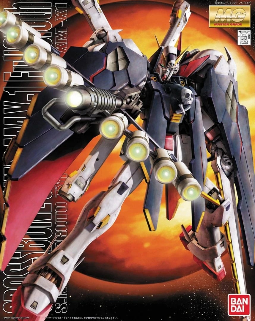 Model plastik Bandai MG 1/100 Crossbone Gundam X1 Full Cloth BL, koleksion