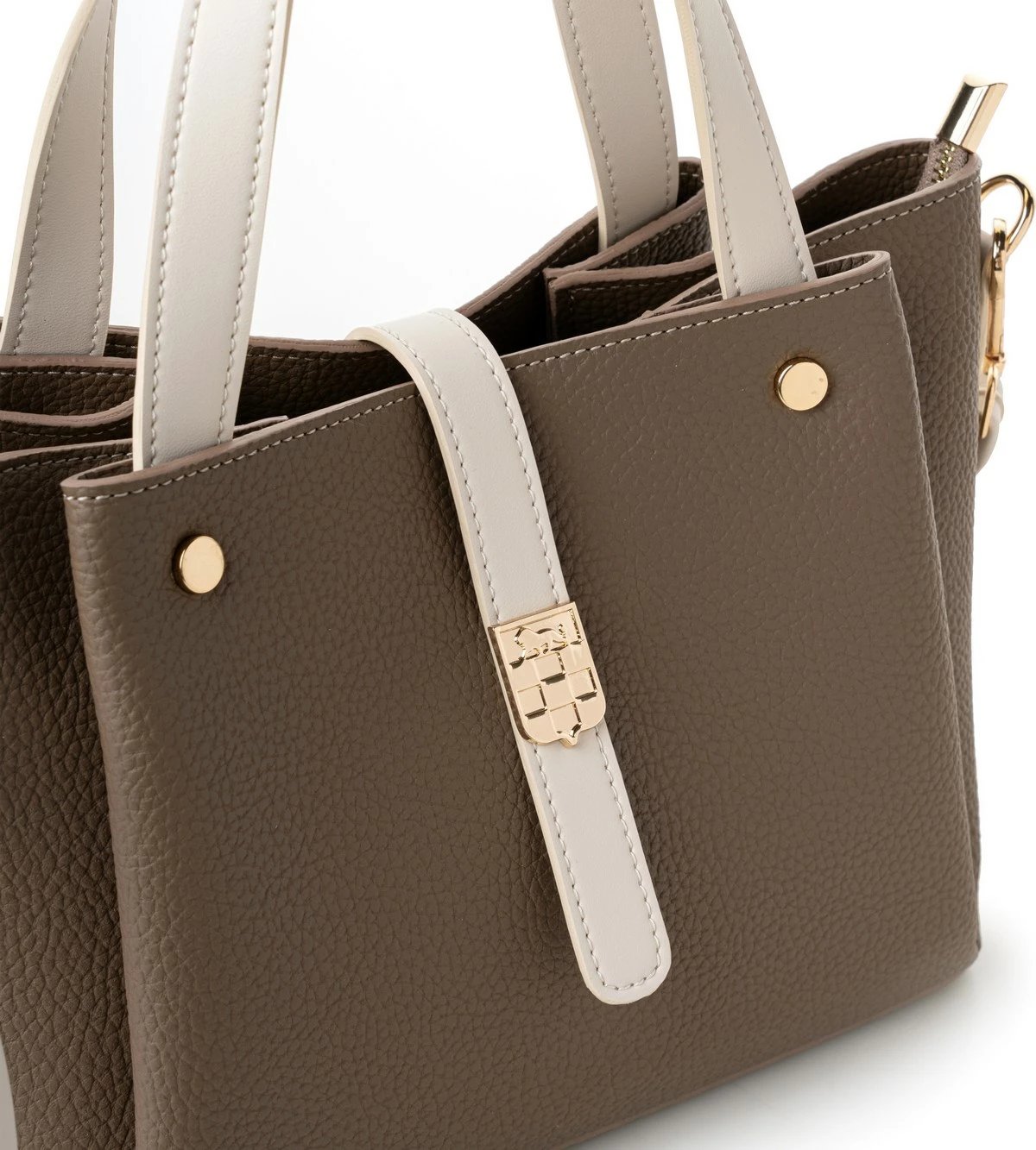 Çantë dore Vince Camuto, Bellagio, ngjyrë mink dhe krem