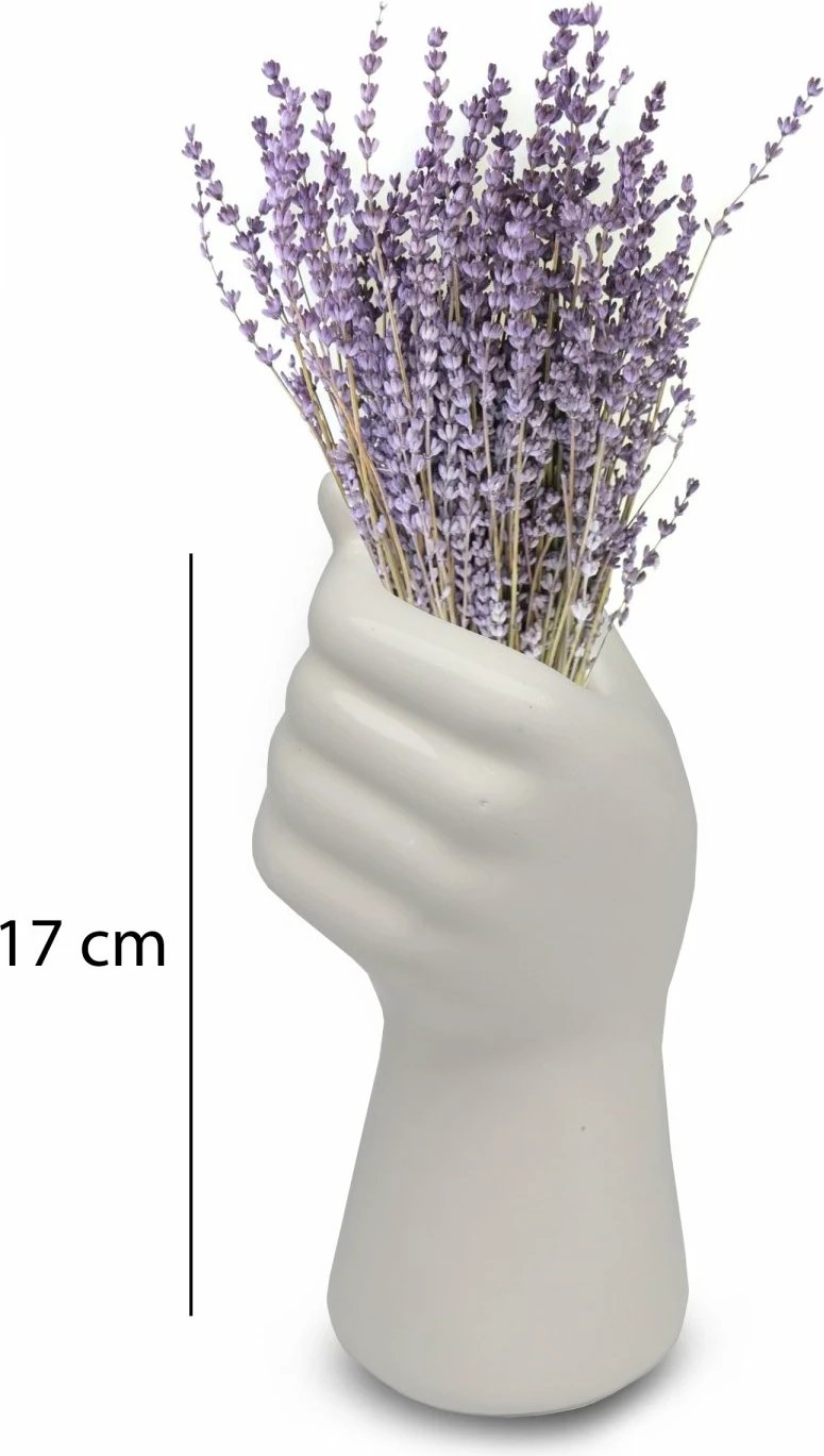 Vazo dekorative Aberto Design, HMY-6404, 17cm, qeramike, e bardhë