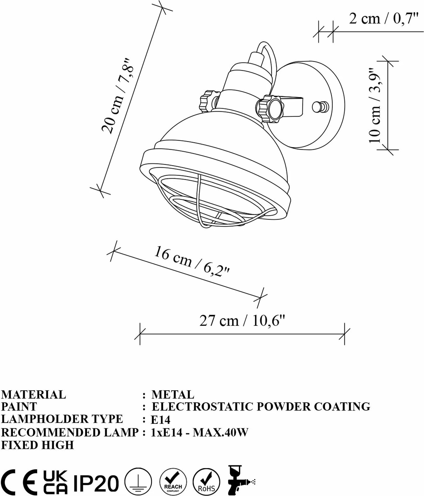 Llambë muri Opviq, Spoly - 13802, ngjyrë ari
