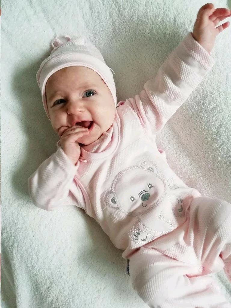 Set bebesh/materniteti, New Baby, Sweet Bear Maternity Kit, 4-pjesësh, madhësia 62 (3-6m), rozë