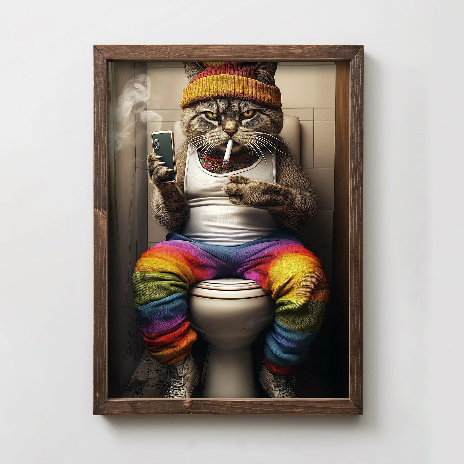 Pikturë dekorative me kornizë MDF, shumëngjyrëshe, Wallity, TUN004-L