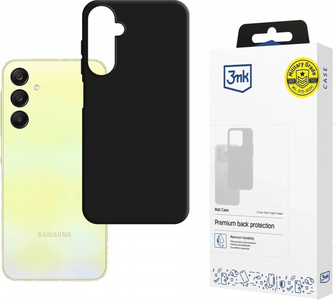 Mbështjellës 3MK Matt Case për Samsung A26 5G, TPU, i zi