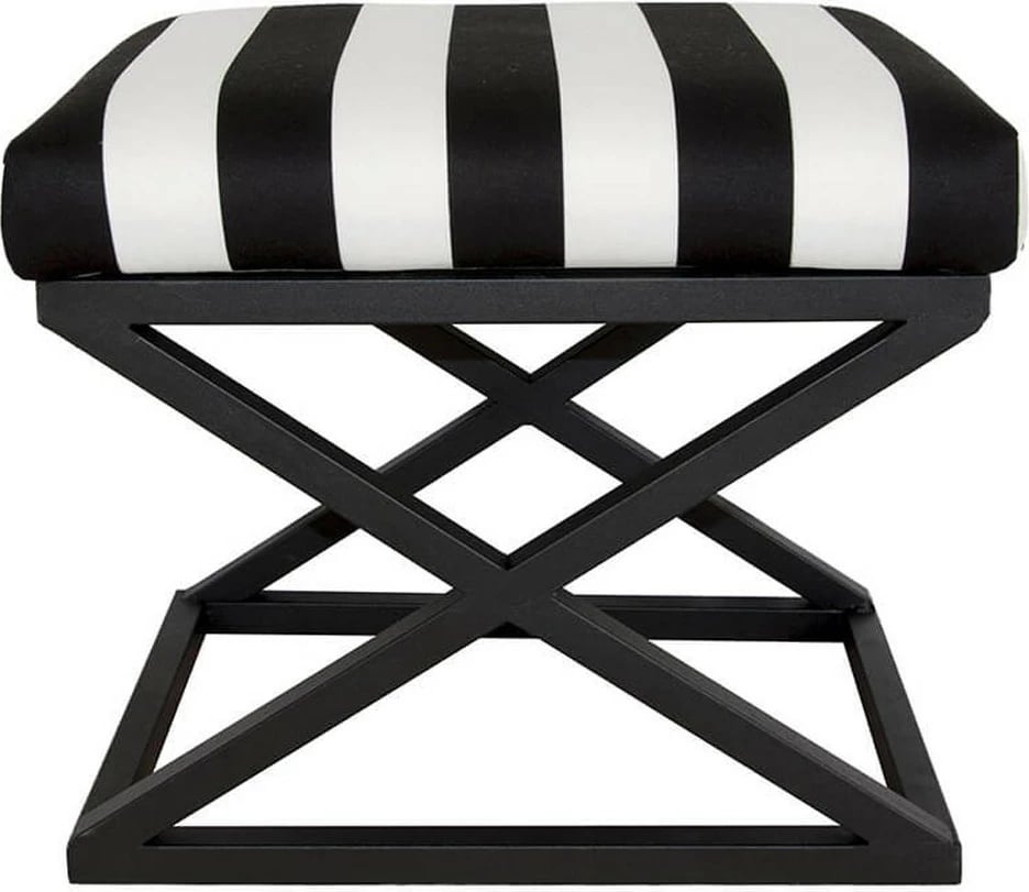 Puf Atelier del Sofa, ngjyrë e zezë dhe e bardhë, Capraz