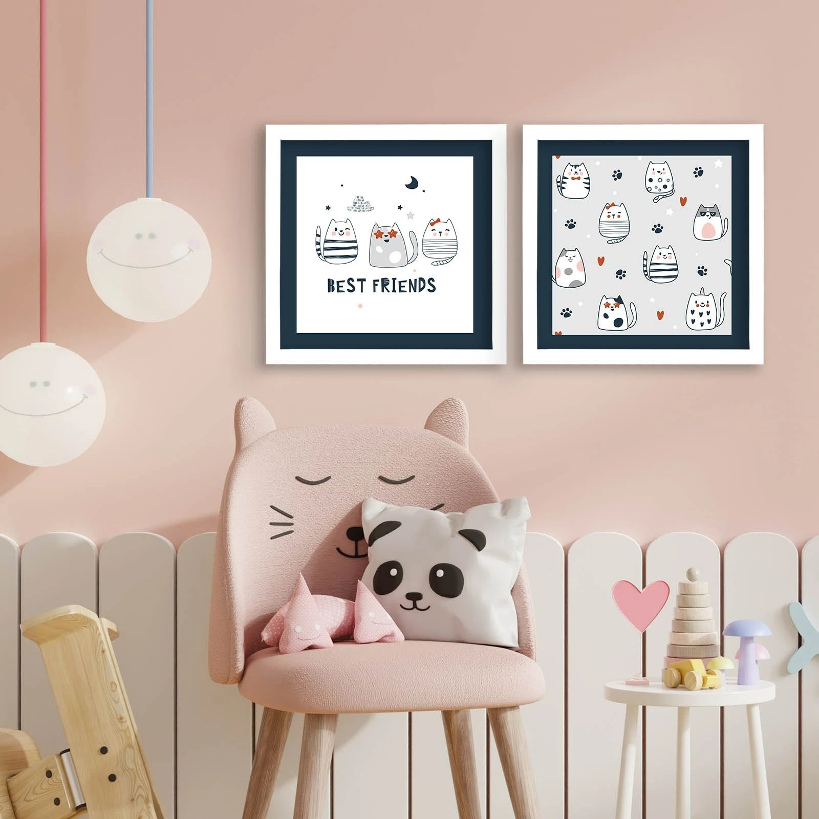 Pikturë dekorative me kornizë MDF (2 copë), Wallity, 2P3333BCT-012