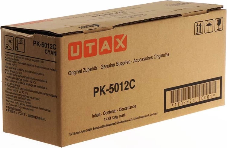 Toner, Utax, PK-5012C 1T02NSCUT0, rendiment 10000 faqe, standard, cyan