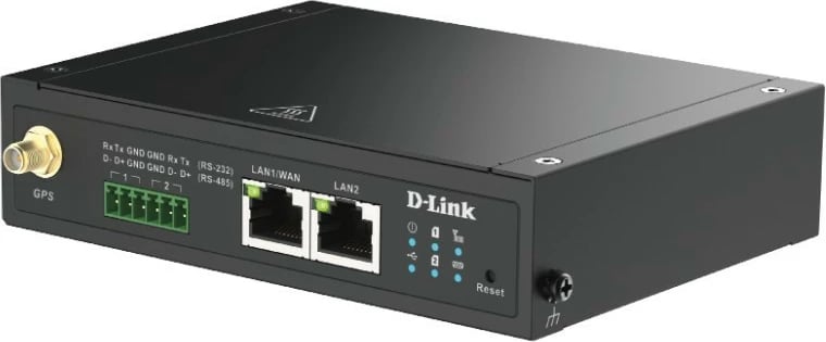 Gateway industrial D-Link DOM-530-TSO, 4G, 2x Gigabit Ethernet, 3 antena, i zi