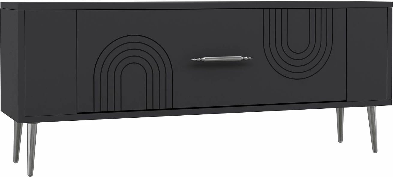 Komodë TV Skye Decor, Retrol2, antracit, argjend