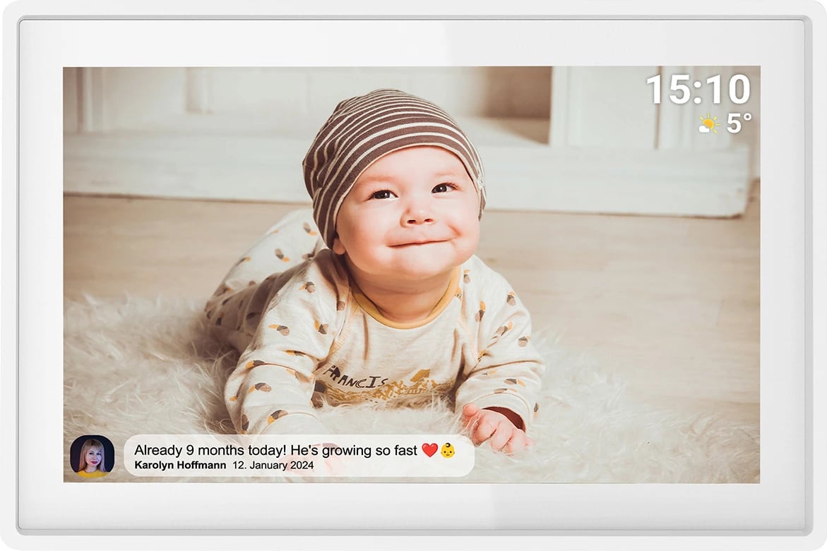 Kornizë digjitale Denver Frameo PFF-1021W, 10.1", 16 GB, e bardhë