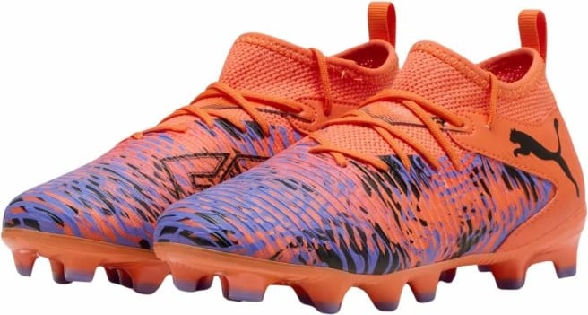 Çizme futbolli për fëmijë Puma, portokalli