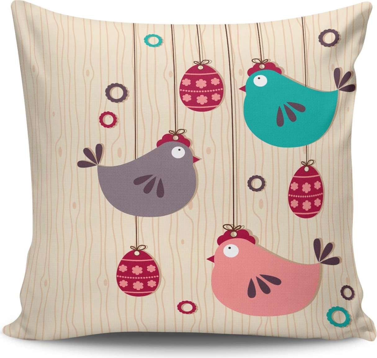 Jastëk dekorativ Aberto Design, NKRLNT-120, shumëngjyrësh, 43x43cm