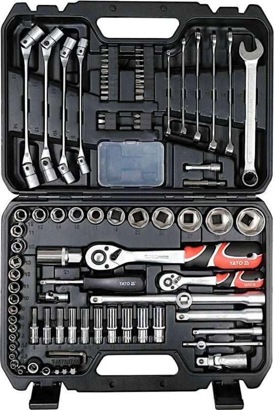 Set veglash YATO YT-38784, 93 pjesë, ngjyrë e zezë