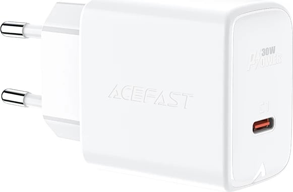 Karikues muri Acefast A21, USB-C, 30W, GaN, i bardhë