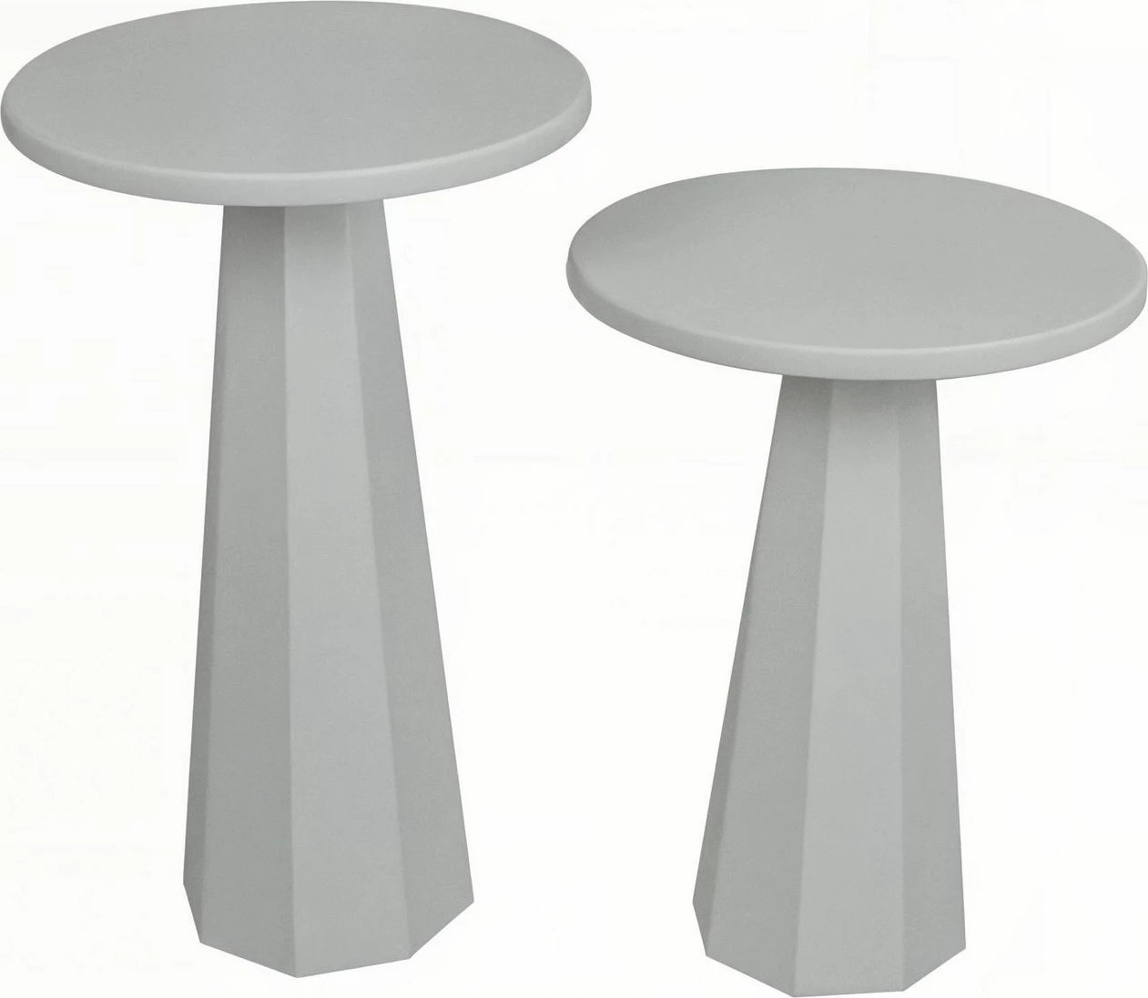 Set tavolinash kafeje Skye Decor, Lilyum (57 + 47) - e bardhë