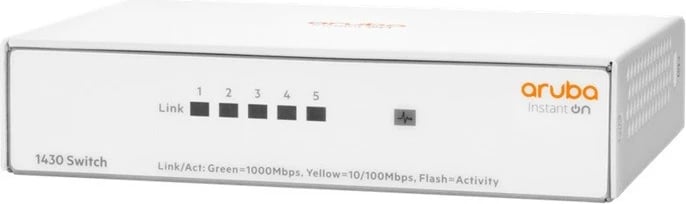 Switch Aruba Hewlett Packard Enterprise Instant On 1430, 5x1GbE, R8R44A, i bardhë