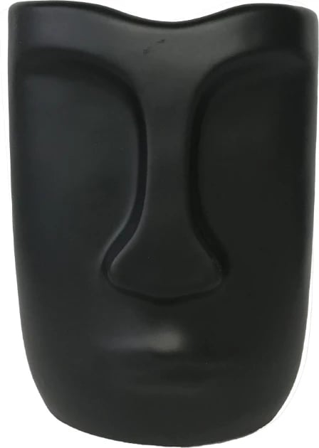 Vazo dekorative BARIK, polirezine, e zezë, 13x11x17cm