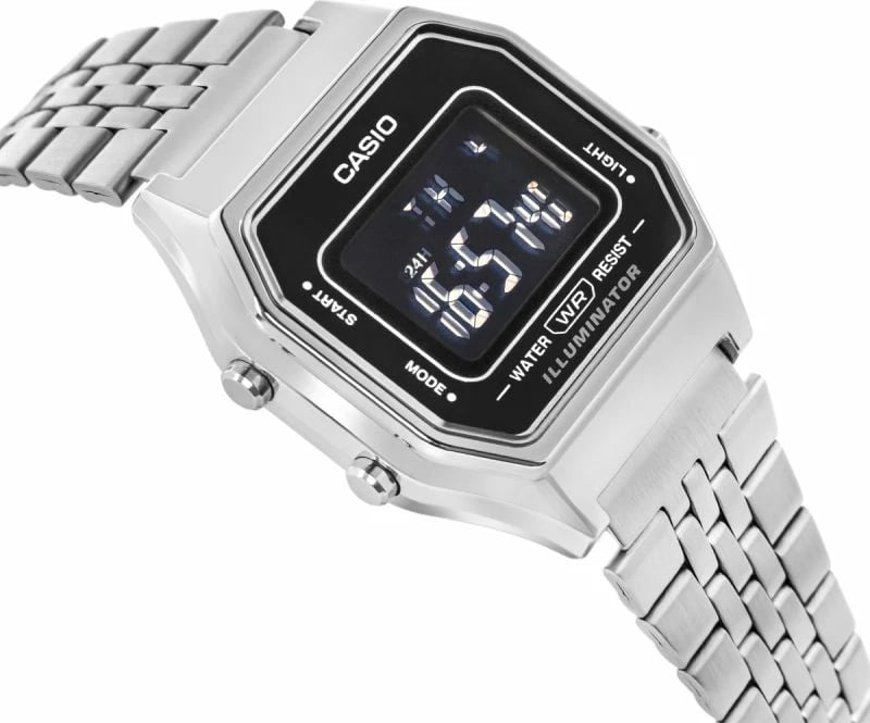 Orë dore digjitale për femra CASIO, argjend