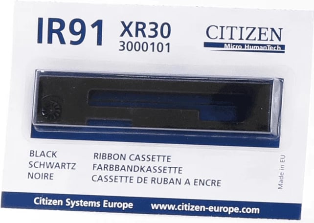 Kasetë shirit Citizen IR91 XR30 3000101, e zezë
