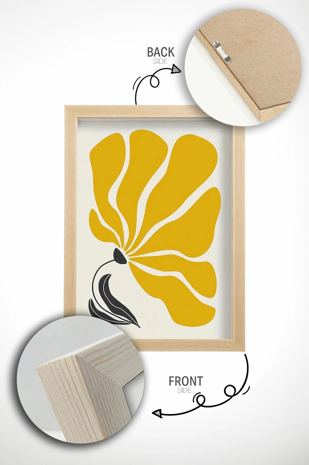 Pikturë dekorative me kornizë (3 copë), Wallity, Ersy3Ham17