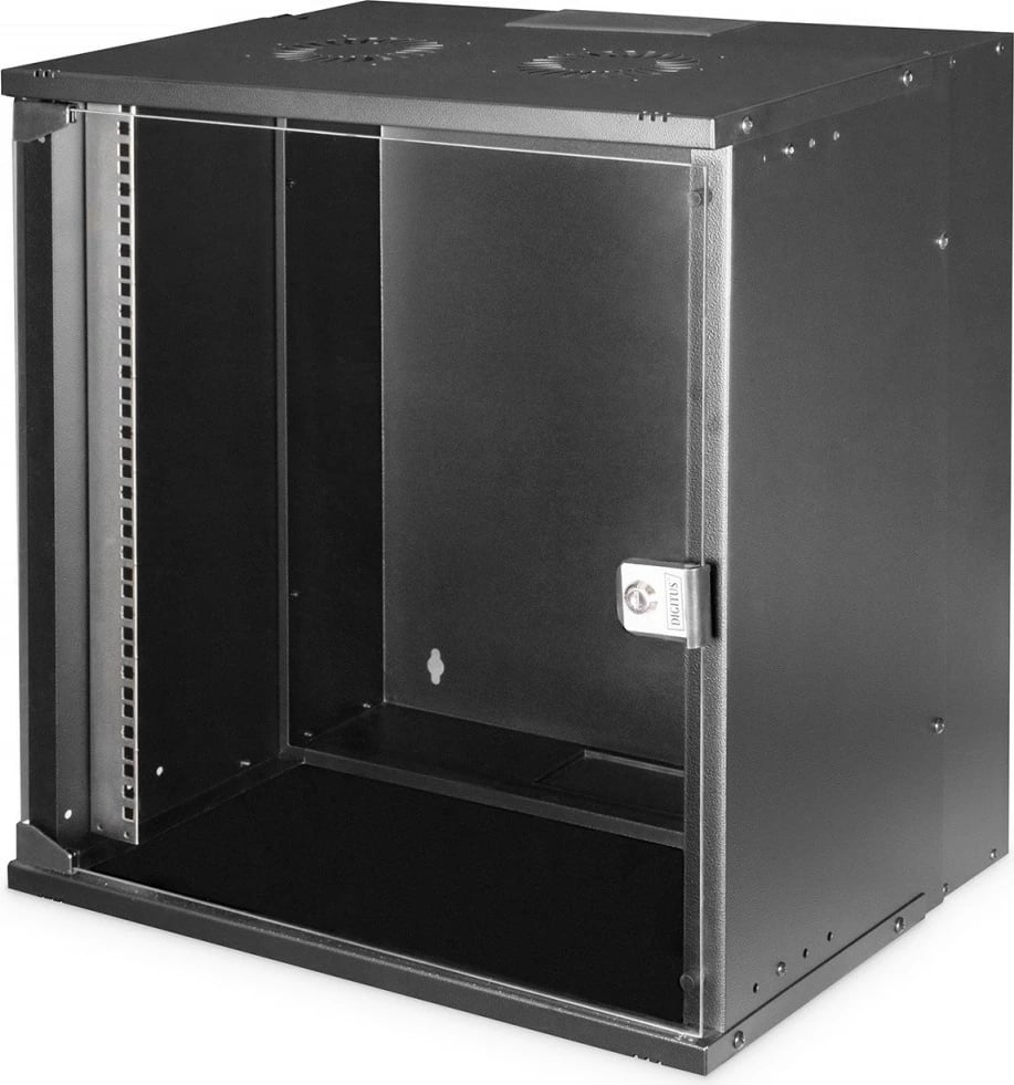 Kasë rrjeti për mur Digitus DN-49207, 19", 12U, 595x540x400mm, e zezë