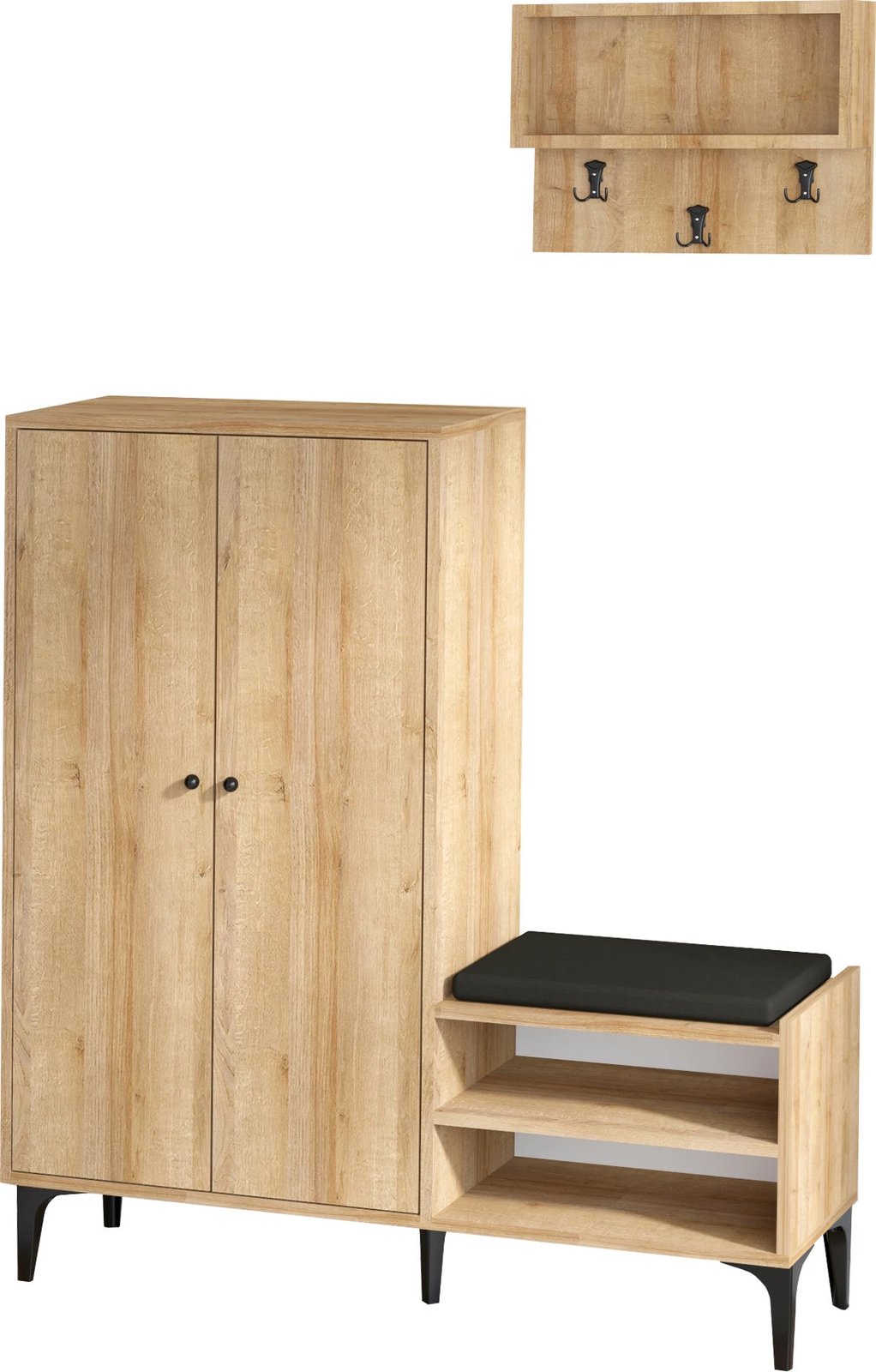 Dollap këpucësh Hanah Home, Jess, ngjyrë lisi