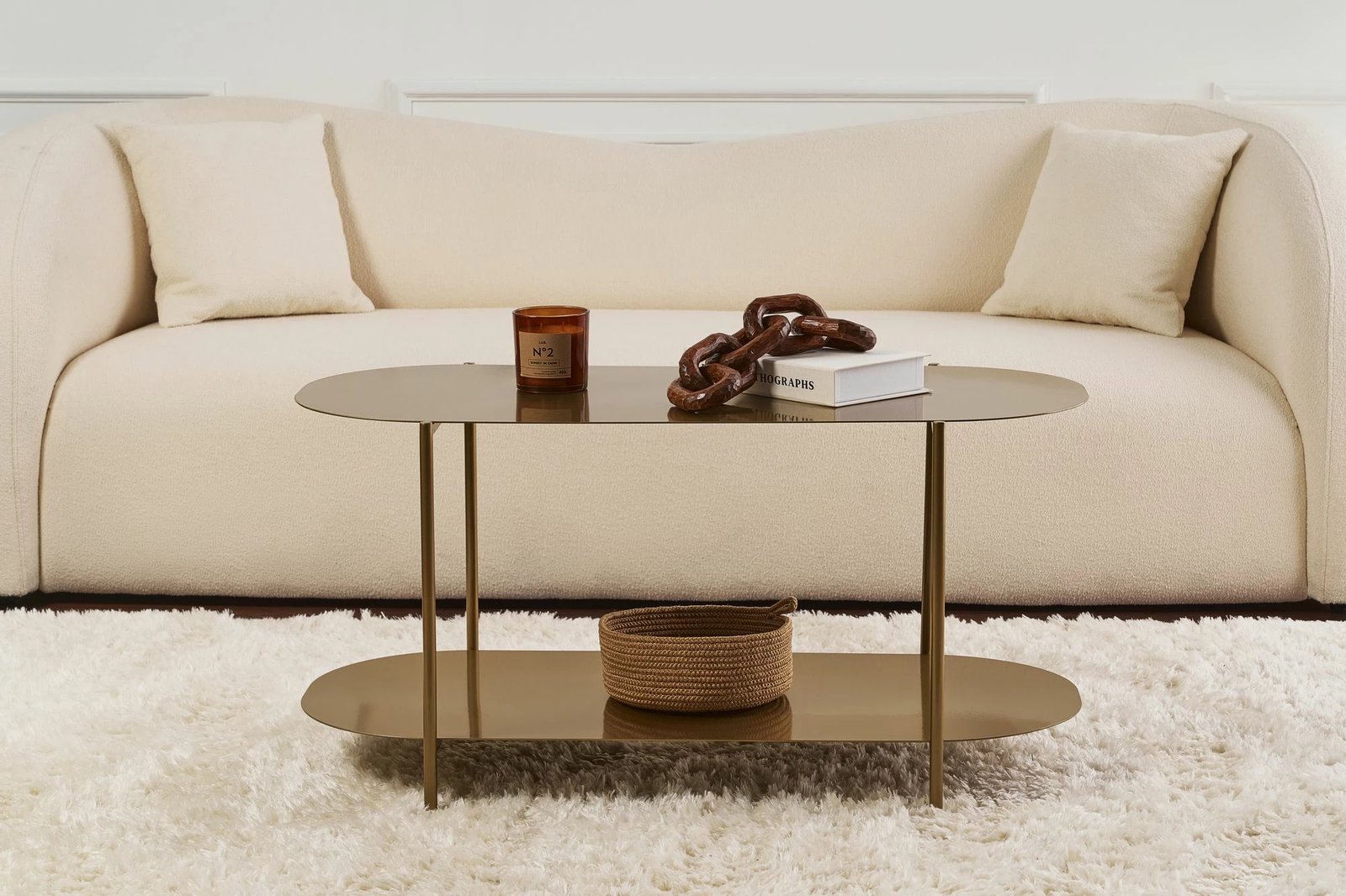 Tavolinë kafeje, ngjyrë ari, Skye Decor, SHB-014-A