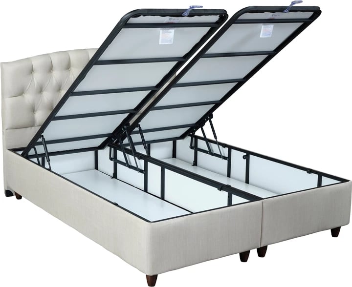 Krevat dopio me depo, ngjyrë krem, 160x200cm