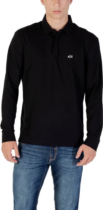 Polo për meshkuj Armani Exchange, e zezë