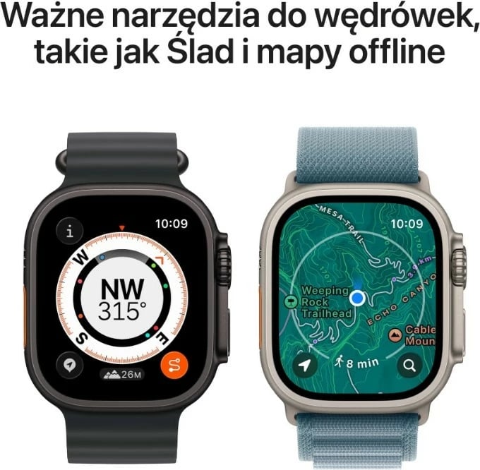 Smartwatch, Apple, Watch Ultra 3 GPS + Cellular, 49 mm, 64 GB, kasë titani me xham safiri, OLED LTPO Retina, e zezë, byzylyk Milanese M