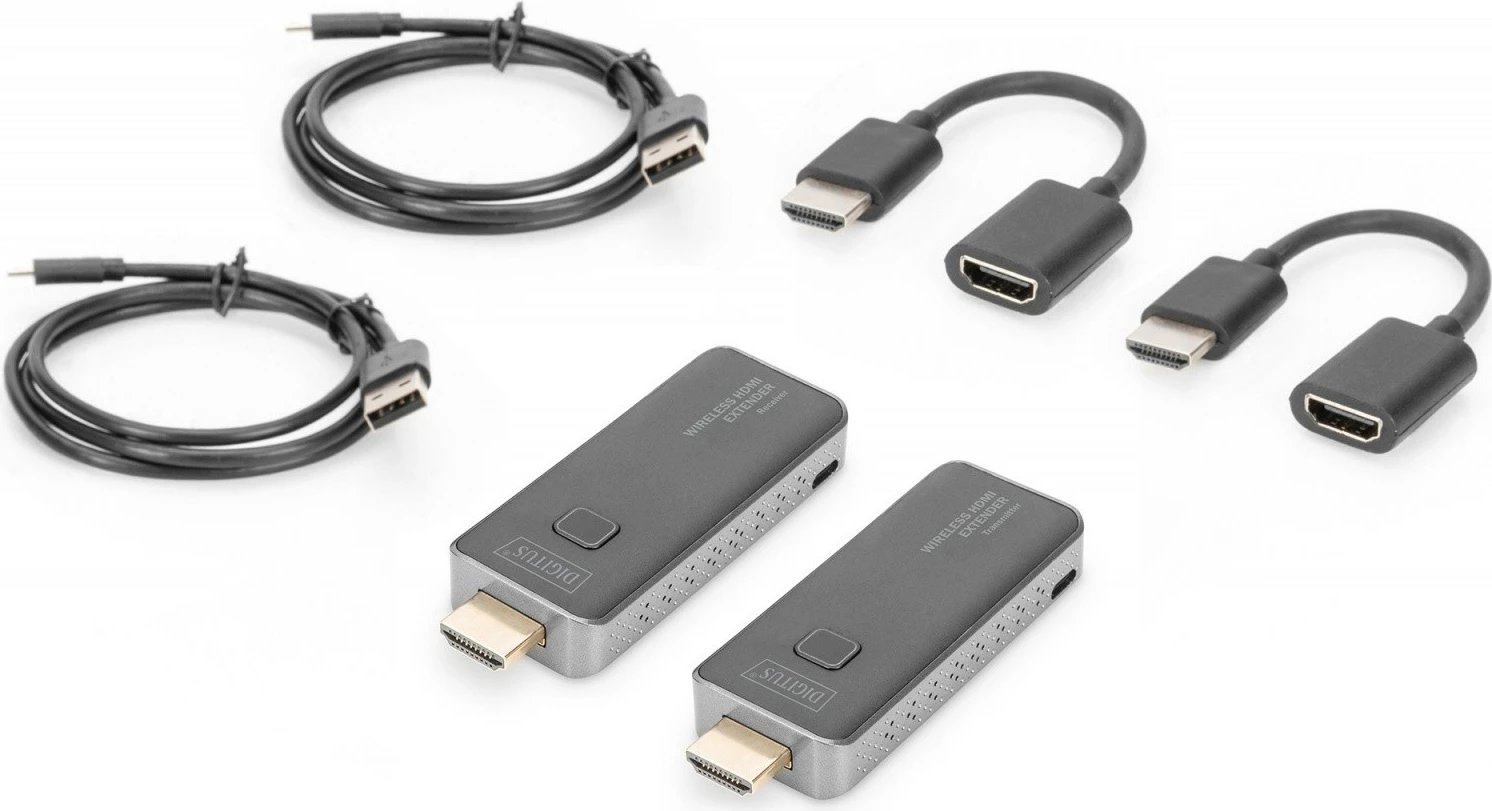 Set wireless HDMI extender Digitus DS-55318, 50m, 1080p, 60Hz, gri/argjend