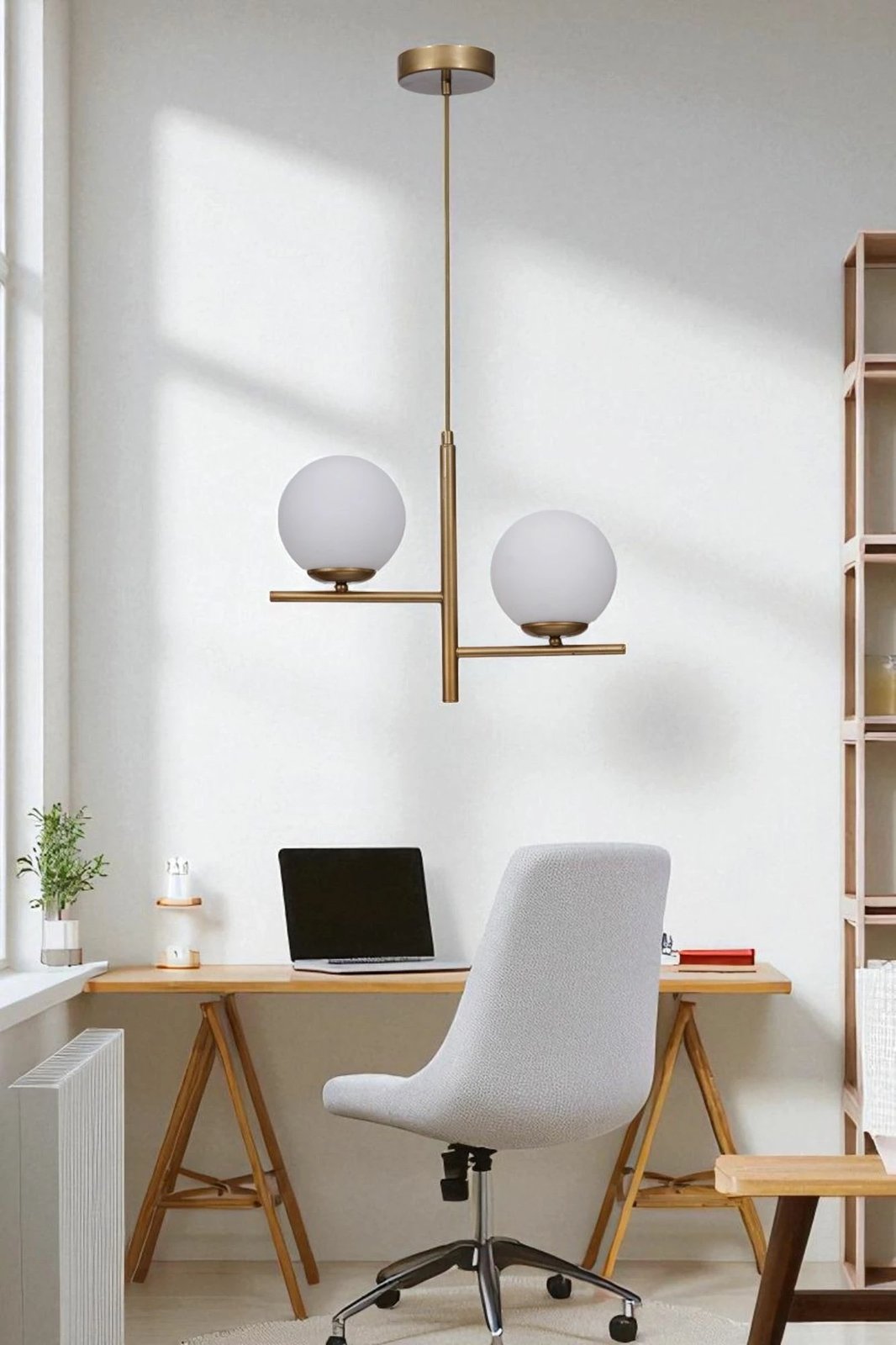 Llambë tavani Opviq, 9007-3, e bardhë dhe ari